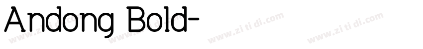 Andong Bold字体转换